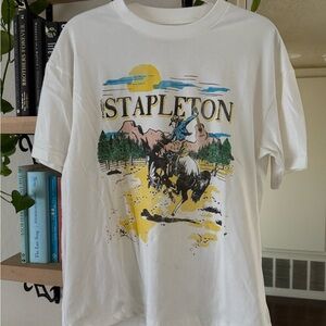 American Eagle Outfitters White Graphic Tee